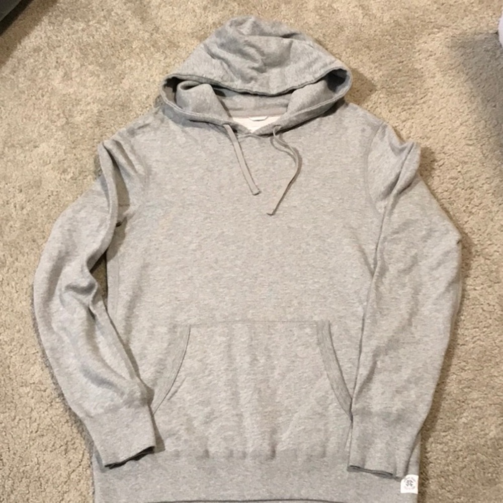 Reigning Champ Light Heather Gray Long Sleeve Hoodie